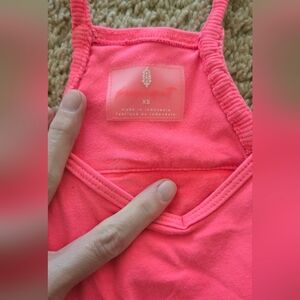 Free People Neon Pink Sleeveless Jumpsuit Romper